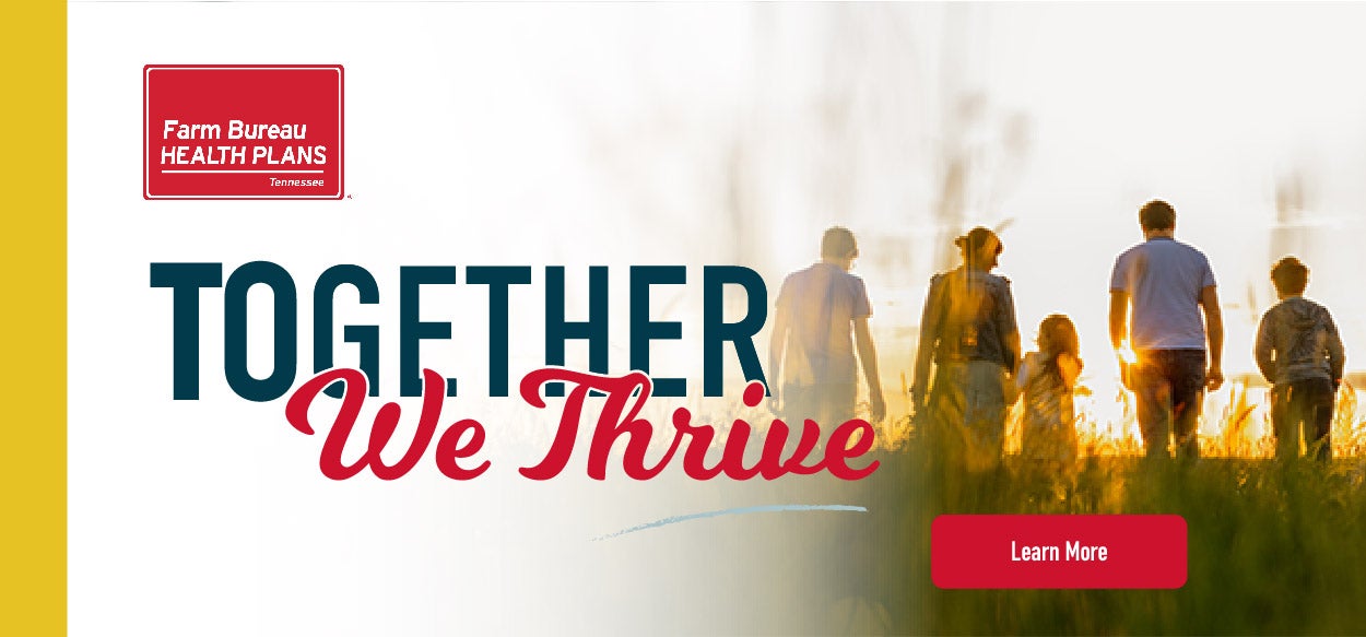 Farm Bureau Health Plans: Together We Thrive. Click to learn more.